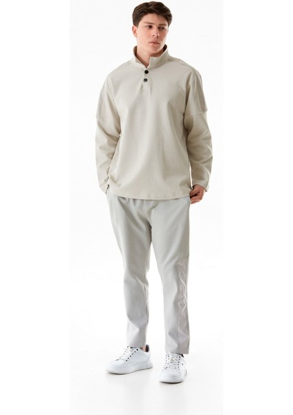 Basic Gömlek Yaka Düğmeli Sweatshirt fırsatları