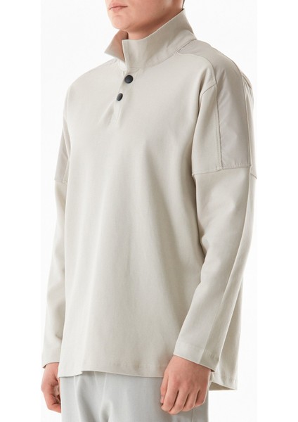 Basic Gömlek Yaka Düğmeli Sweatshirt indirimleri