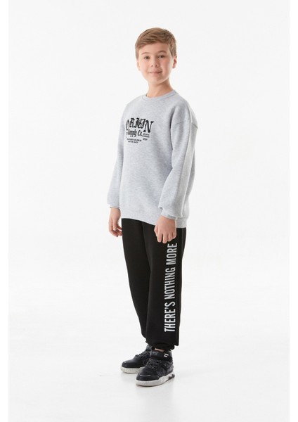 3 Iplik Origin Yazı Baskılı Erkek Çocuk Sweatshirt