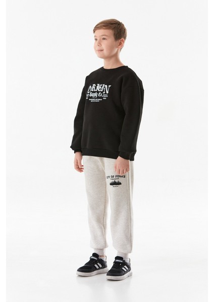 3 Iplik Origin Yazı Baskılı Erkek Çocuk Sweatshirt