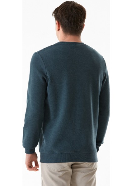 Fitilli Bisiklet Yaka Sweatshirt