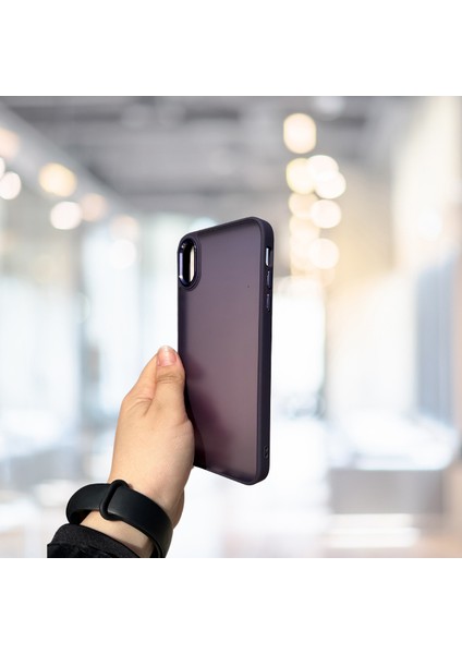 Iphone Xs-Max Tlp Arkası Buzlu Şeffaf Hassas Düğme Kamera Çıkıntılı Sert Mat Perfect