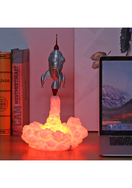 USB 3 Boyutlu Fırlayan Roket Dekoratif Gece Lambası (Yurt Dışından)