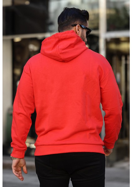Erkek Kapüşonlu Baskılı Kanguru Cepli Sweatshirt 88406 Fiesta modelleri