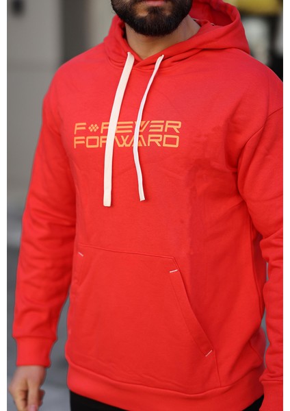 Erkek Kapüşonlu Baskılı Kanguru Cepli Sweatshirt 88406 Fiesta fırsatları