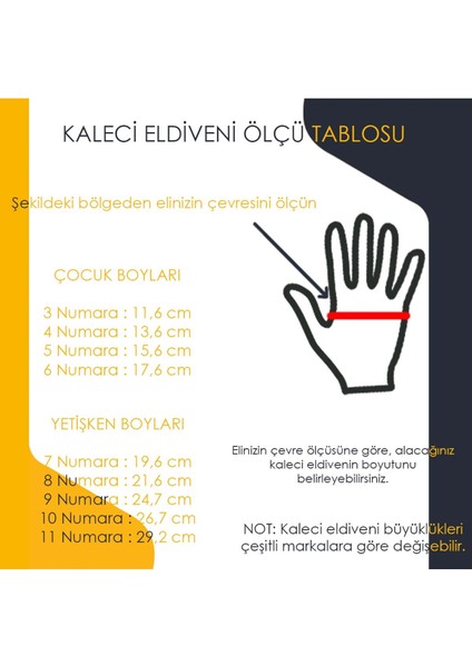 Performance Sarı Kaleci Eldiveni (9 Numara) modelleri