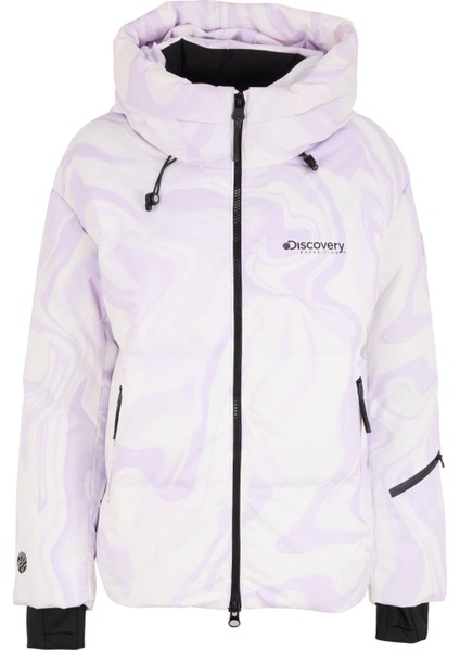 Beyaz - Lila Kadın Kayak Montu D4WL-MNT3184