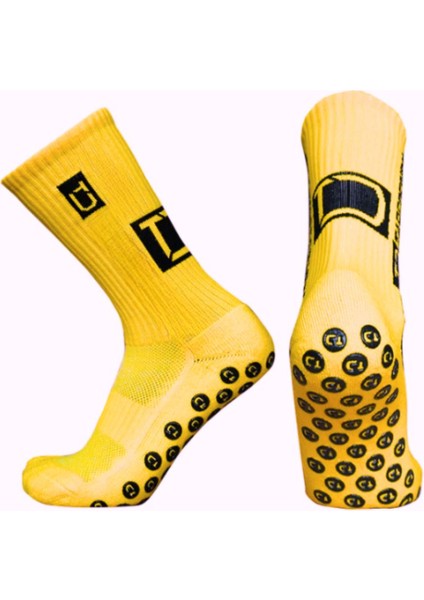 Unisex Sarı Anti Slip Socks Kaymaz Silikon Havlu Taban Dikişsiz Maç Pro Sporcu Çorabı fiyatları