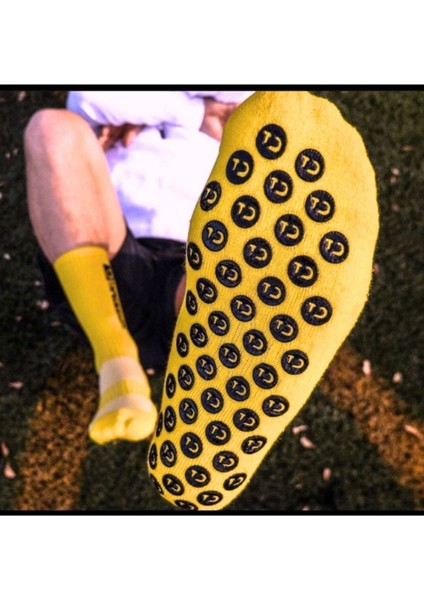 Unisex Sarı Anti Slip Socks Kaymaz Silikon Havlu Taban Dikişsiz Maç Pro Sporcu Çorabı modelleri