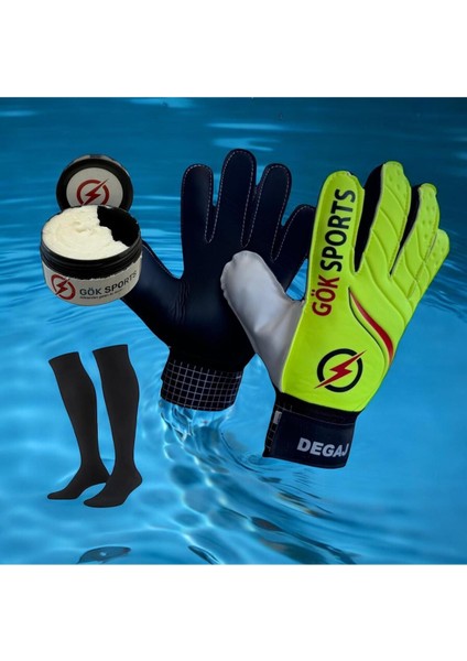 Degaj Çocuk Kapıcı Kaleci Eldiveni Junior Kidz Goalkeeper Gloves Bilek Bandajlı Tutuş Krem Jeli modelleri