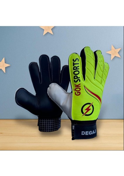 Degaj Çocuk Kaleci Kapıcı Eldiveni Junior Kidz Goalkeeper Gloves Bilek Bandajlı 5-6-7