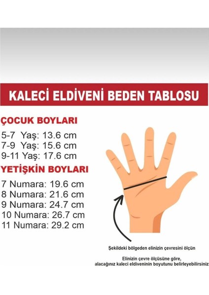 Degaj Çocuk Kaleci Kapıcı Eldiveni Junior Kidz Goalkeeper Gloves Bilek Bandajlı 5-6-7 fırsatları