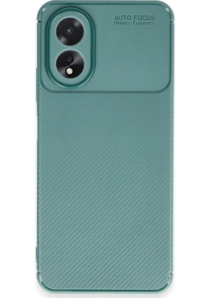 Oppo A38 Uyumlu Kılıf Kamera Korumalı Karbon Tasarım Kapak - Koyu Yeşil fiyatları