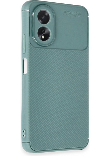 Oppo A38 Uyumlu Kılıf Kamera Korumalı Karbon Tasarım Kapak - Koyu Yeşil modelleri