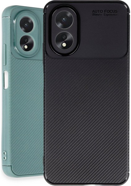 Oppo A38 Uyumlu Kılıf Kamera Korumalı Karbon Tasarım Kapak - Lacivert fırsatları