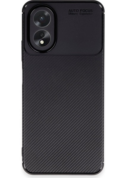 Oppo A38 Uyumlu Kılıf Kamera Korumalı Karbon Tasarım Kapak - Siyah fiyatları