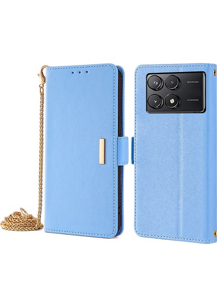 Xiaomi Poco F6 Pro 5g Kılıf Için Rfıd Engelleme Cüzdan Deri Halkalı Telefon Kılıfı Kapak-Mavi (Yurt Dışından) fiyatları