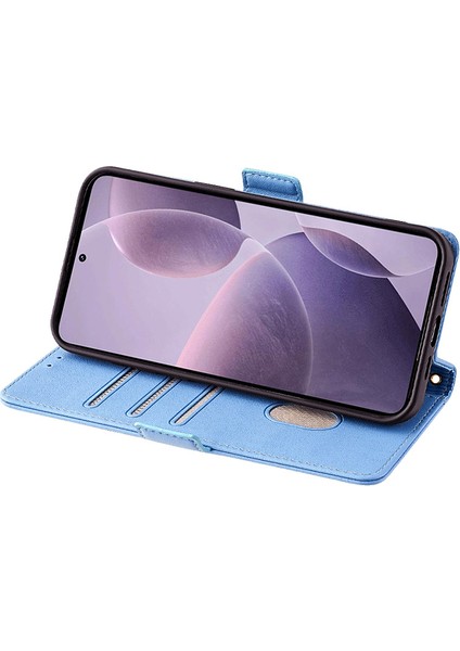 Xiaomi Poco F6 Pro 5g Kılıf Için Rfıd Engelleme Cüzdan Deri Halkalı Telefon Kılıfı Kapak-Mavi (Yurt Dışından) fırsatları