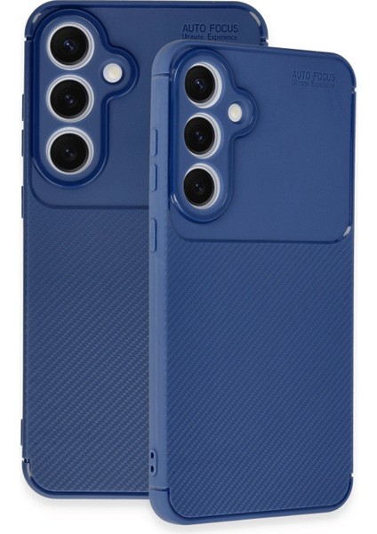 Samsung Galaxy S24 Fe Uyumlu Kılıf Kamera Korumalı Karbon Tasarım Kapak