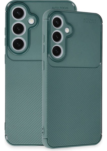 Samsung Galaxy S24 Fe Uyumlu Kılıf Kamera Korumalı Karbon Tasarım Kapak