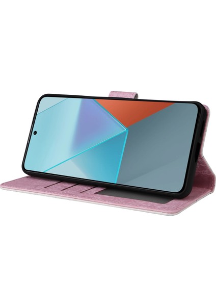 Xiaomi Redmi Note 13 Pro 5g Kılıf Lake Çiçek Deri Cüzdan Telefon Kapağı-Kelebek Çiçeği (Yurt Dışından) modelleri