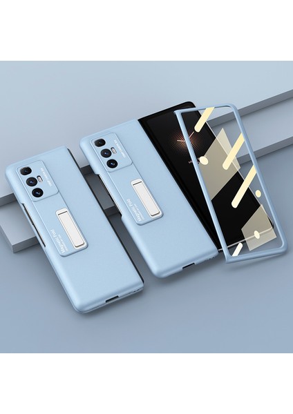 Xiaomi Mix Fold Kılıf Entegre Temperli Cam Ekran Filmi Pc Telefon Kapağı-Mavi Için (Yurt Dışından)
