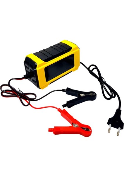 UC-C120501B Sarı 12VOLT 6AMPER LCD Göstergeli Akıllı Akü Şarj Cihazı