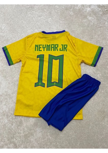 Brezilya Neymar 10 Çocuk Şortlu Forması