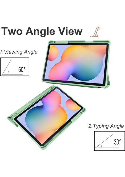Samsung Galaxy Tab S6 Lite Için 3 Katlanır Deri Tablet Kılıfı (Yurt Dışından)