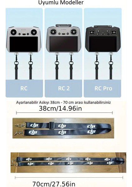 Djı Rc / Djı Rc 2 / Rc Pro Ekranlı Kumanda Askısı Vida Hediyeli