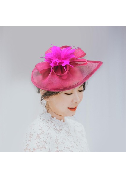 Fascinator Ş Kadın Kı Çay Partisi Düğün Kırmızı (Yurt Dışından)
