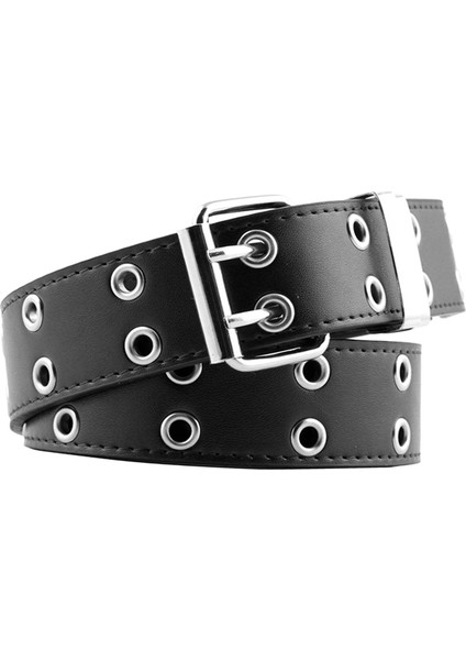 Kadın Punk Çift Grommetbelt Pu Bel Kayışı Parti Cosplay Goth Punk Boyutu (Yurt Dışından)