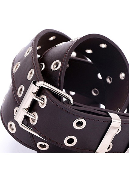 Kadın Punk Çift Grommetbelt Pu Bel Kayışı Parti Cosplay Goth Punk Boyutu (Yurt Dışından)