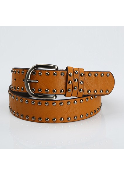 Taşınabilir Punk Perçin Bel Kayışı Ince 3.5 × 105CM (Yurt Dışından)