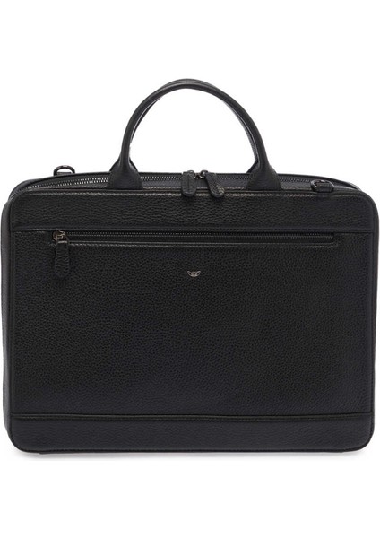 Siyah Hakiki Deri Erkek Evrak Çantası - S1EV00032171-A41