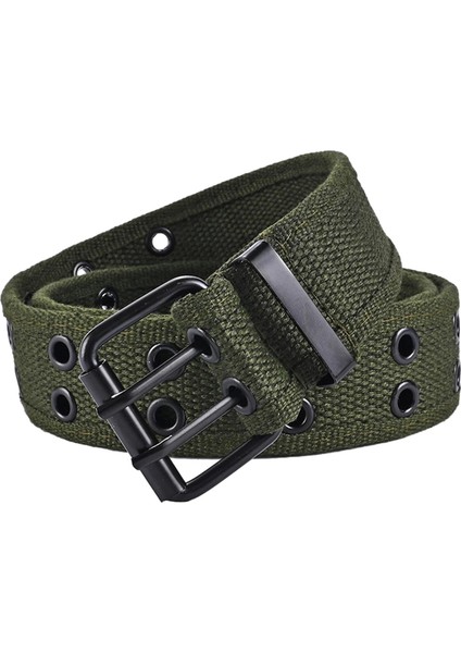 Çift Grometli Dokuma Bel Moda Flört Için 120CM Yeşil (Yurt Dışından)