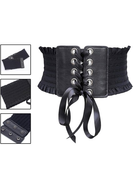 Kadın Charm Geniş Underbust Cosplay Strechy Yüksek Bel (Yurt Dışından)