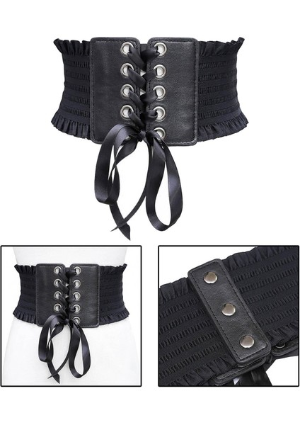 Kadın Charm Geniş Underbust Cosplay Strechy Yüksek Bel (Yurt Dışından)
