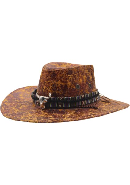 Kovboy Şapkası Yaz Rahat Geniş Kenarlı Şapka Kadın Erkek Fotoğraf Aksesuarları Caz Şapkası Haki (Yurt Dışından) fiyatları