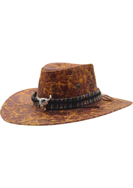 Kovboy Şapkası Yaz Rahat Geniş Kenarlı Şapka Kadın Erkek Fotoğraf Aksesuarları Caz Şapkası Haki (Yurt Dışından) modelleri