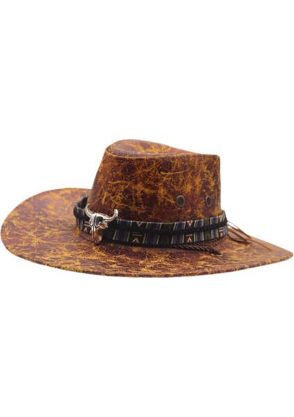 Kovboy Şapkası Yaz Rahat Geniş Kenarlı Şapka Kadın Erkek Fotoğraf Aksesuarları Caz Şapkası Haki (Yurt Dışından) fırsatları