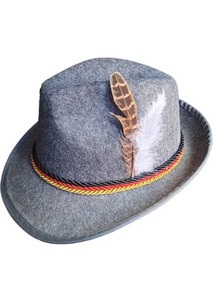 Fedora Ş Derby Dekoratif Kışlı Gri (Yurt Dışından)