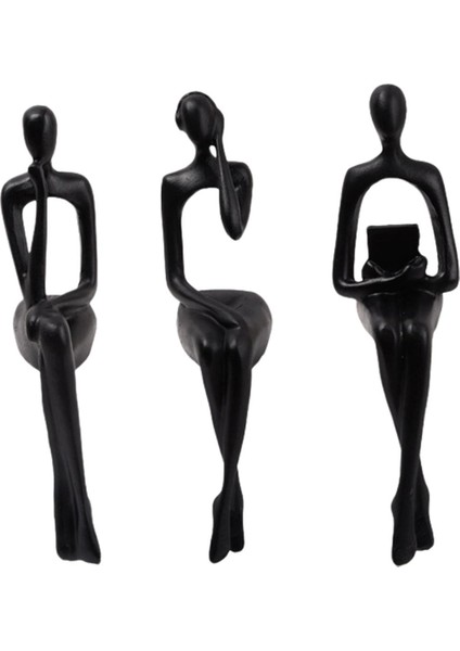 3x Oturan Düşünen Heykeli Heykelcik Süsleme Çalışma Odası Ev Dekorasyonu (Yurt Dışından) fırsatları