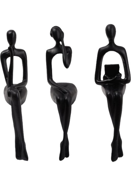 3x Oturan Düşünen Heykeli Heykelcik Süsleme Çalışma Odası Ev Dekorasyonu (Yurt Dışından) indirimleri