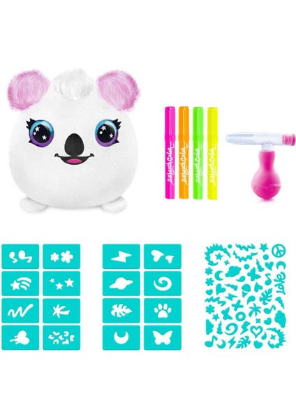 Airbrush Peluş Neon Boyama Seti - Koala - Mavi Kutu modelleri