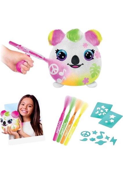 Airbrush Peluş Neon Boyama Seti - Koala - Mavi Kutu fırsatları