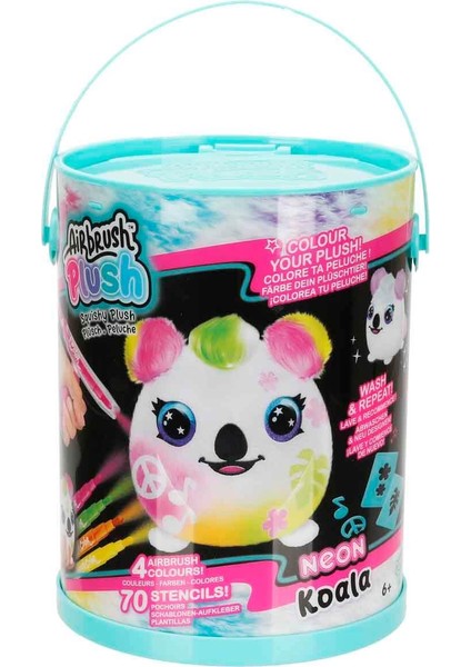 Airbrush Peluş Neon Boyama Seti - Koala - Mavi Kutu indirimleri
