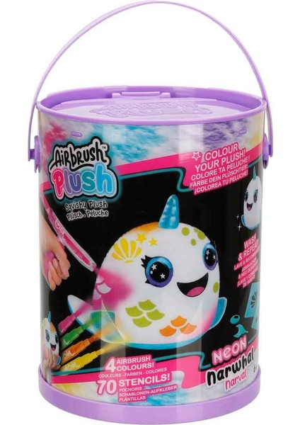 Airbrush Peluş Neon Boyama Seti - Narval – Mor Kutu fırsatları