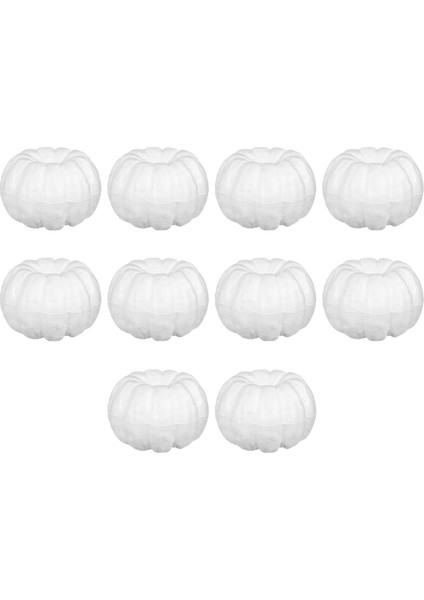 10X Beyaz Köpük Balkabakları 10CM Için Yapay Sahte Balkabakları (Yurt Dışından)