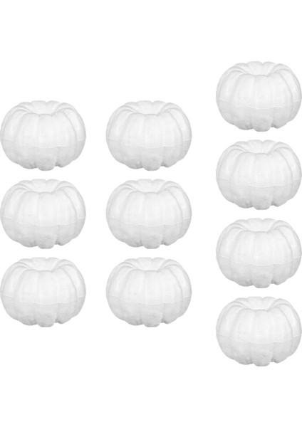 10X Beyaz Köpük Balkabakları 10CM Için Yapay Sahte Balkabakları (Yurt Dışından)